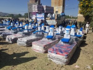 توزيع مواد غير غذائية لعدد 309 اسرة في مديرية همدان – محافظة صنعاء