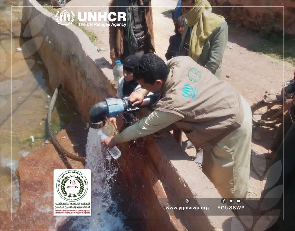 فريق الـ [CCCM] يجري تقييم احتياجات المياه في مواقع استضافة النازحين – مديرية بني حشيش