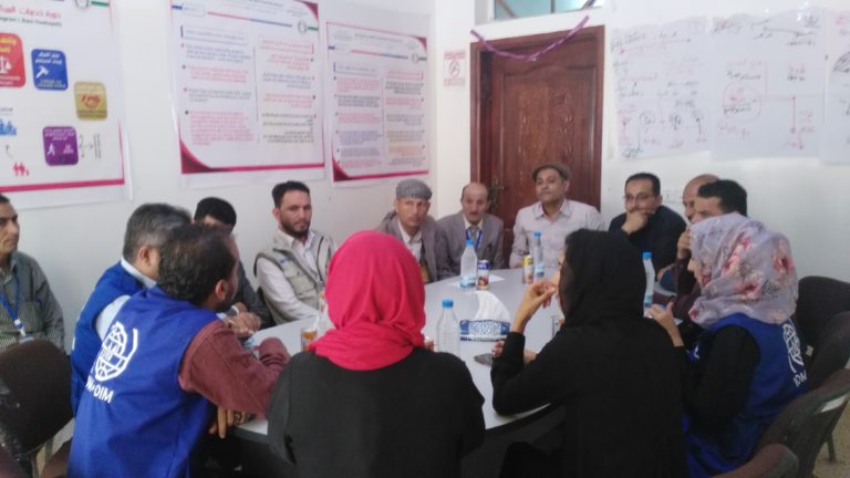 زيارة الهجرة الدولية IOM للمركز المجتمعي بني حشيش