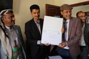 استعراض أنشطة مشروعي المأوى والمياه التي نفذتها النقابة العامة في مديرتي همدان وبني حشيش عام 2020م.