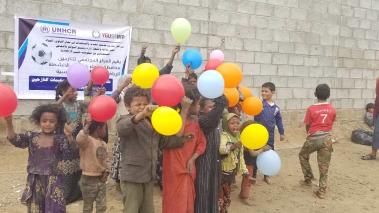 الدوري الرياضي في مواقع استضافة النازحين في مديرية بني حشيش – محافظة صنعاء